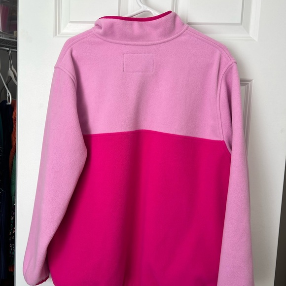 Lands End Pink Fleece Pullover 1X - Picture 2 of 3